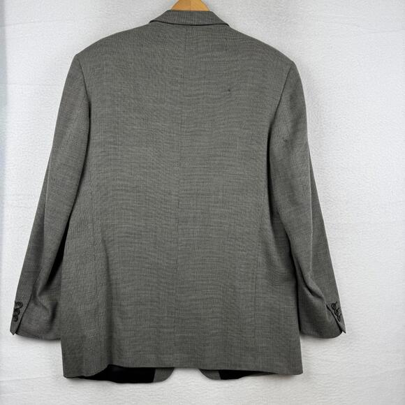 Vintage 80s 90s Yves Saint Laurent YSL Mens ~46 Gray Suit Blazer Coat Jacket - Picture 8 of 16
